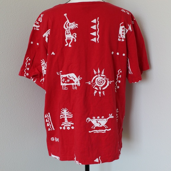 Vintage Red Short Sleeve Boxy T-Shirt - Picture 5 of 7